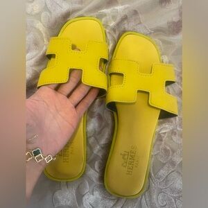 Yellow slippers